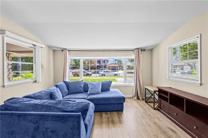 Large living room with room to entertain or unwind after class.