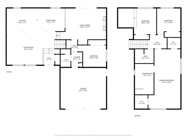 Floor Plan - Approximate Measurements Noted