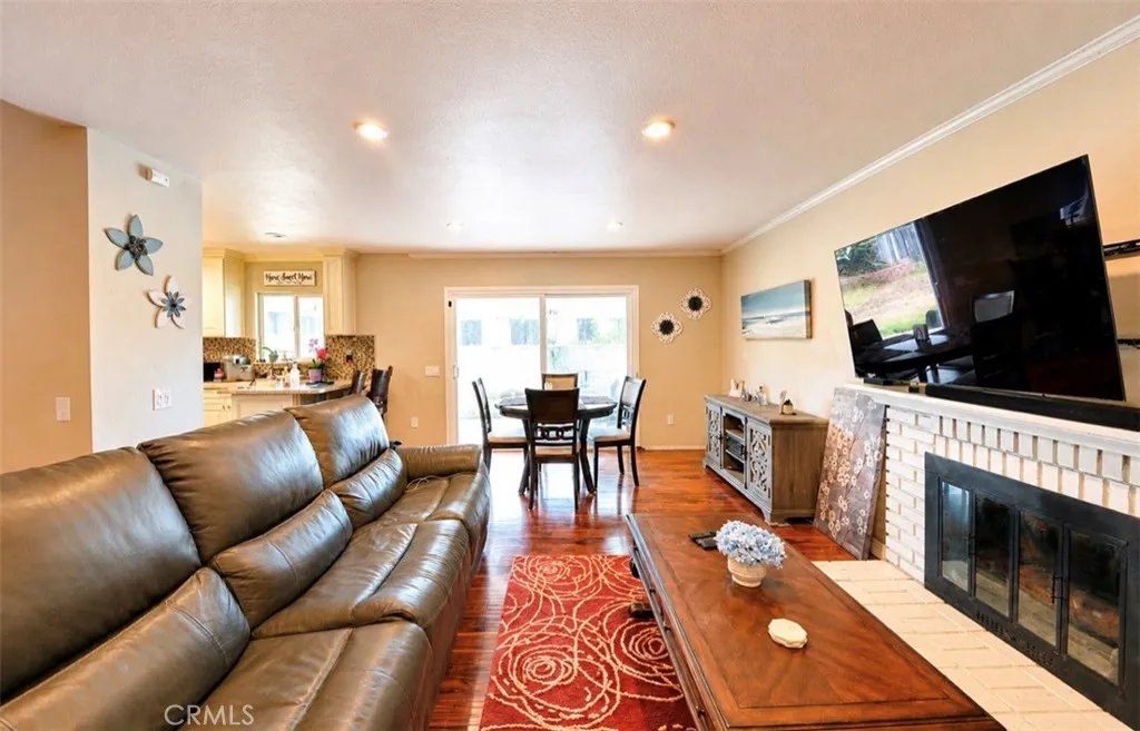Nice fireplace in living area.
