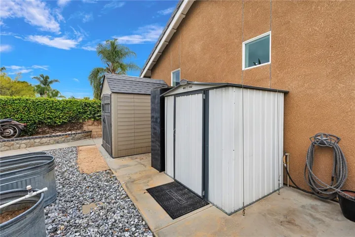 Two storage sheds.