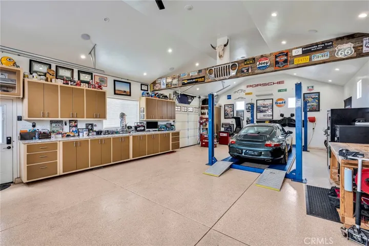 Inside the additional garage/workshop.