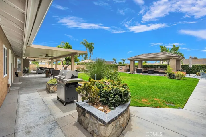 Barbeque area in the backyard.