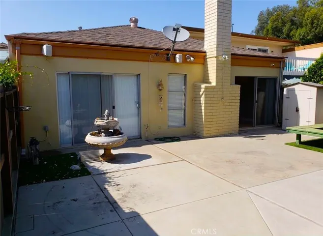 Backyard view of house