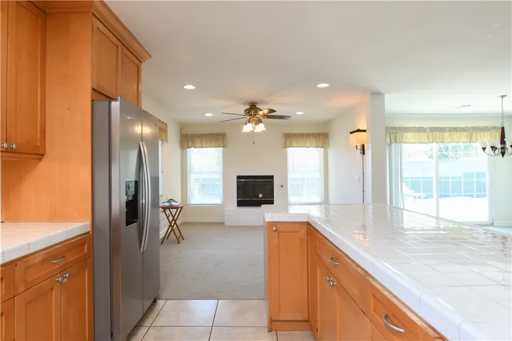 Kitchen view to family room