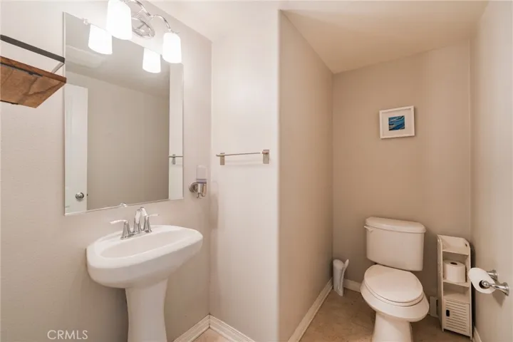 Powder room on main level.