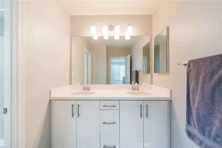 Full bathroom on second floor with privacy door for shower and bath.