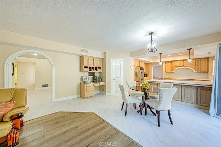 Kitchen open to the family room