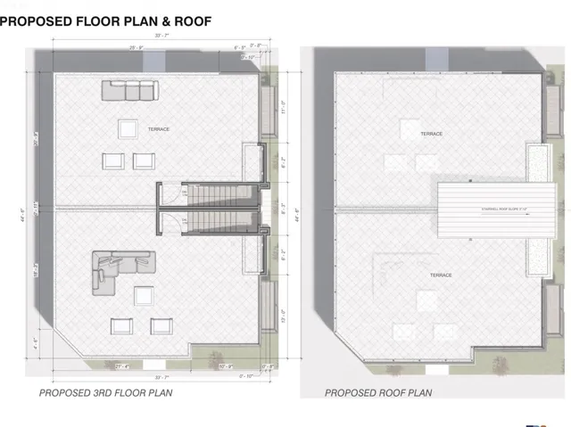 Conceptual floorplan/rooftop decks