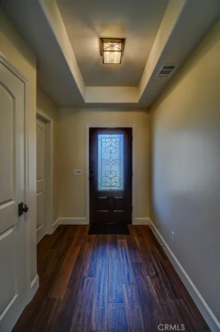 Entry Way with Custom Wrought Iron Front Door