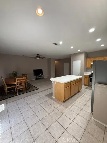 Kitchen, family and dining area view 2