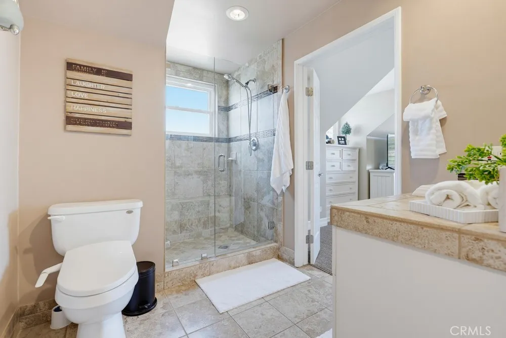 Remodeled walk-in shower