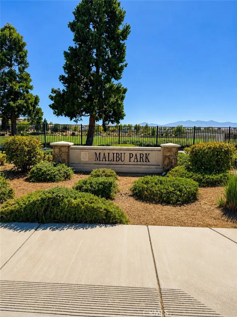 Malibu Park Sign (Connected to Mission Crest Elementary School)(Picture is AI Enhanced)