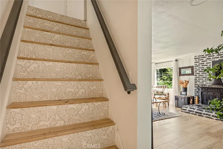 Stairs from Downstairs Bath to Secondary Rooms.