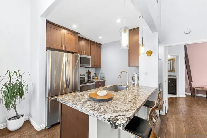 Kitchen counter seating.