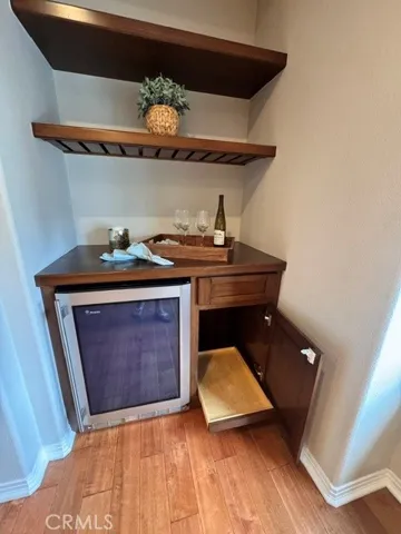 wine refrigerator with Custom built in storage