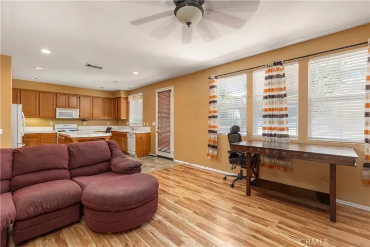Kitchen open to the family room
