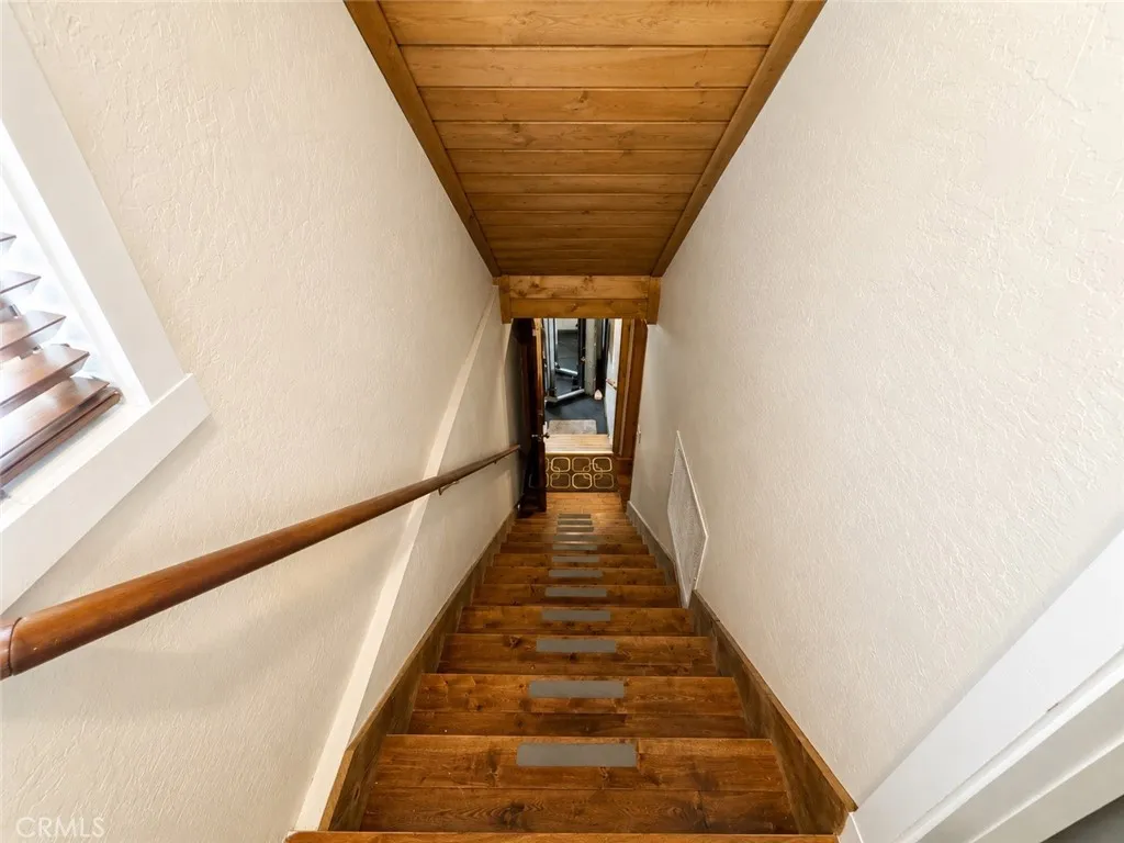 Looking down to level one from kitchen