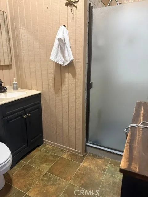3/4 bathroom in garage