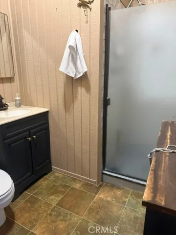 3/4 bathroom in garage
