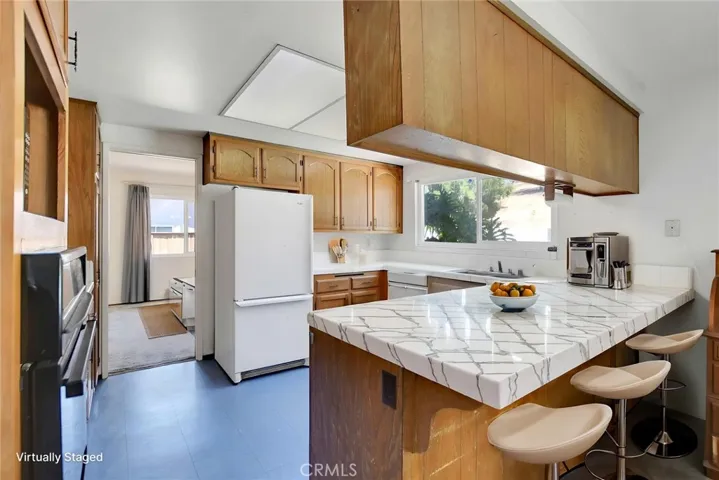 Virtually staged kitchen