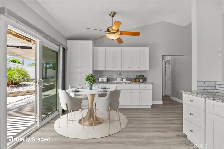 Virtually Staged Kitchen/Dining Area