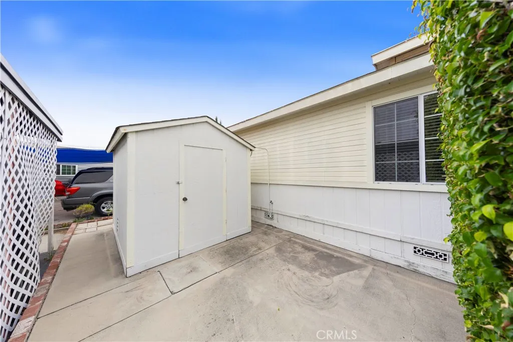 Storage shed.