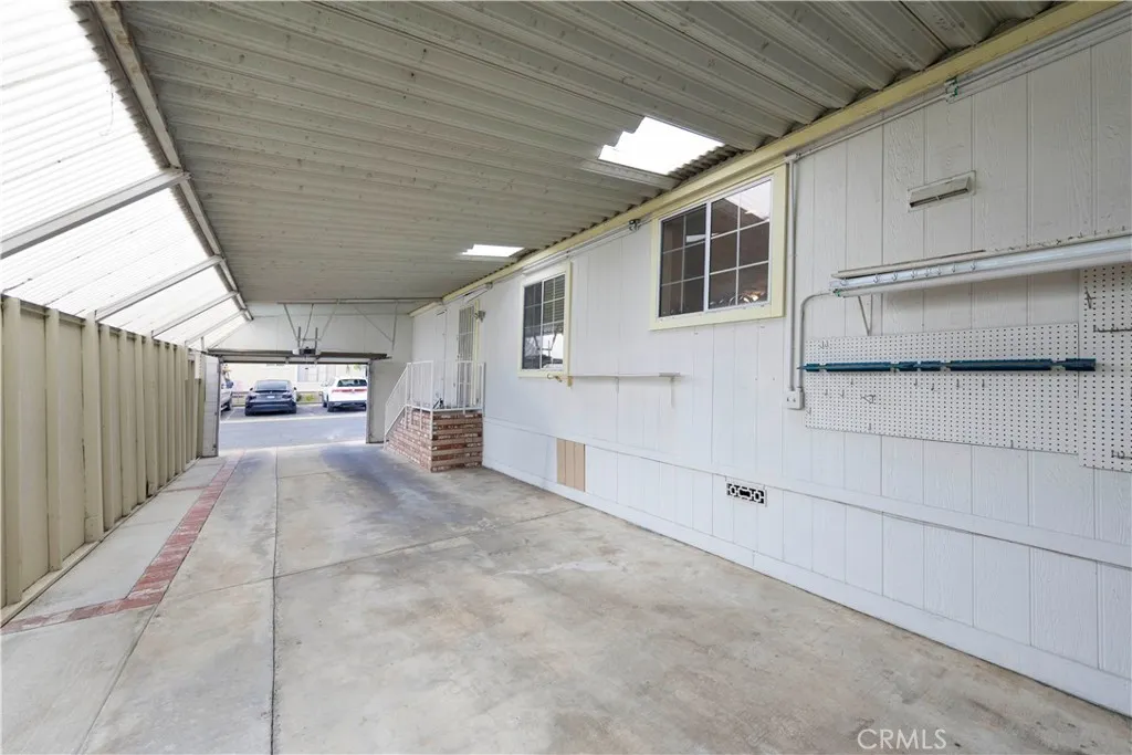 Large covered carport.