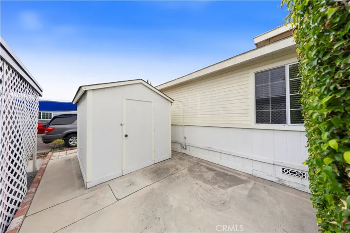 Storage shed.