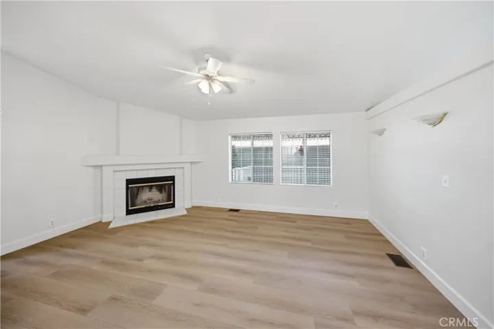 Living room with fireplace