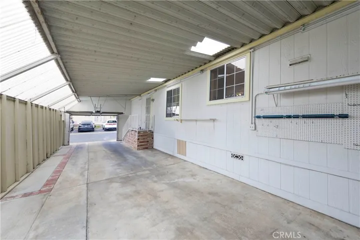 Large covered carport.
