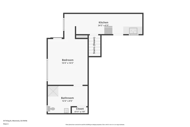 Second level floor plan.