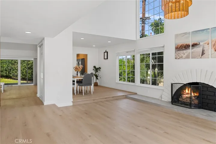 Family room with gas fireplace
