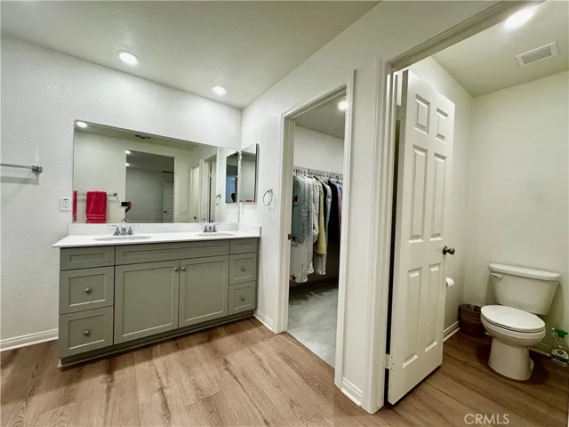 walk-in closet in primary