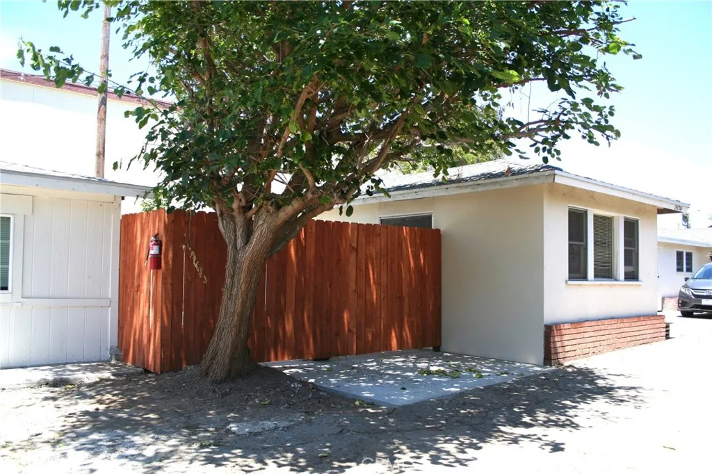 Your sideyard from outside