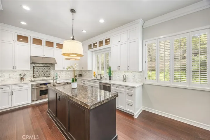 Gourmet kitchen with large center island