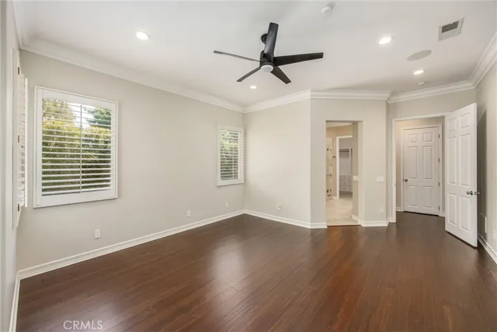 Spacious primary bedroom with ensuite bath