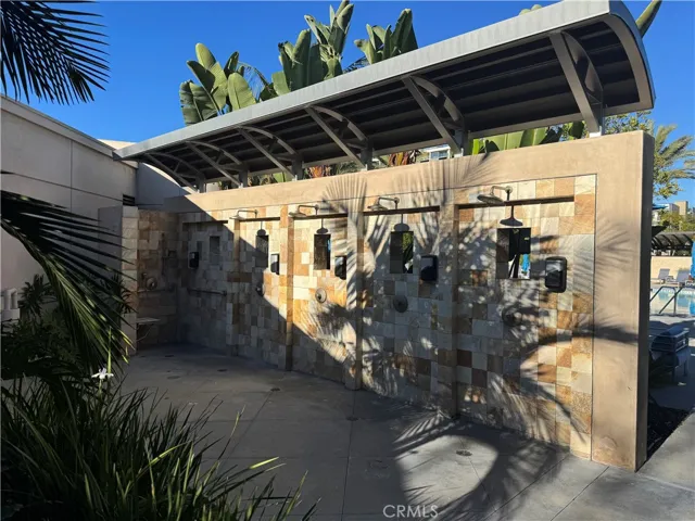 outdoor showers at the main pool.