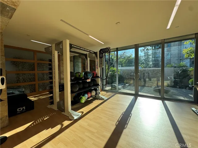 TRX and Stationary bike area
