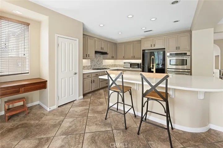 Kitchen and work space area