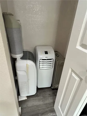 1 portable heater and 2 ac units