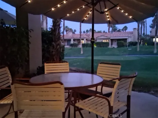Fairway view Patio: with Table/Chairs and cushioned lounge chairs (not shown)