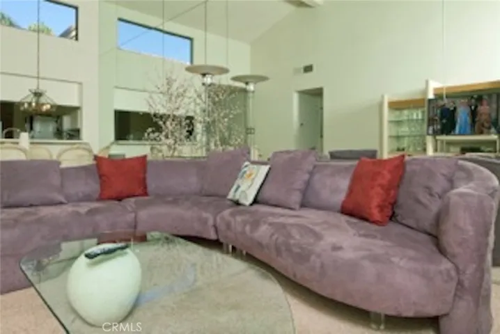 Living Room with Large Casablanca Fan, A/C, TV
