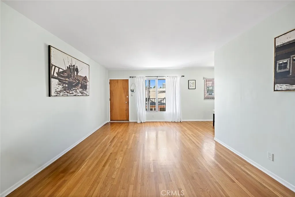 Natural hardwood floors with plenty of light