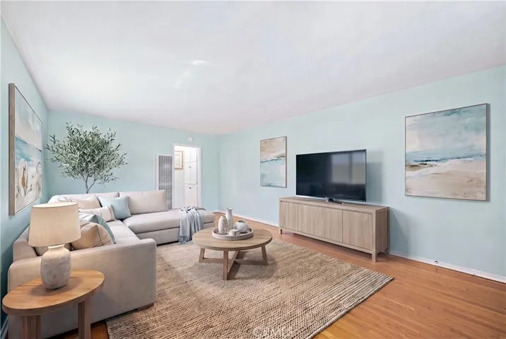 Virtually staged living room