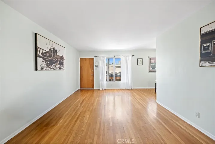 Natural hardwood floors with plenty of light
