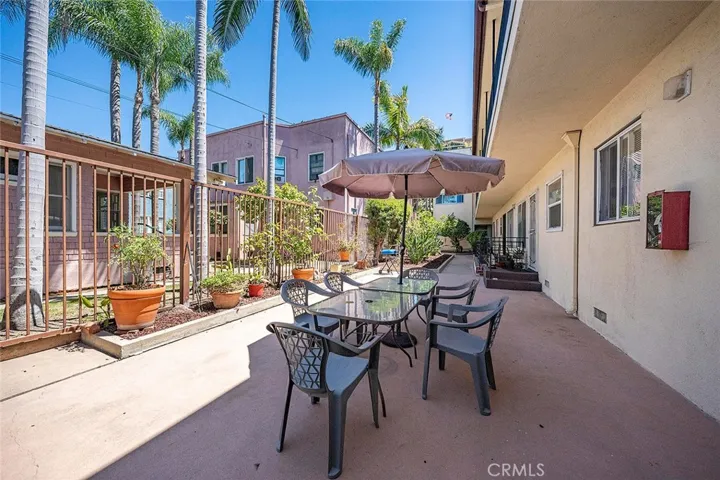 Sunny courtyard area