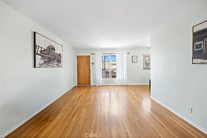 Natural hardwood floors with plenty of light