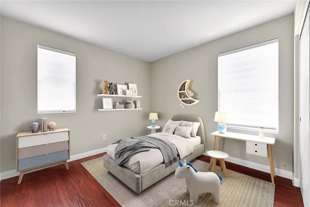 Third bedroom off the upstairs/ Virtually Staged