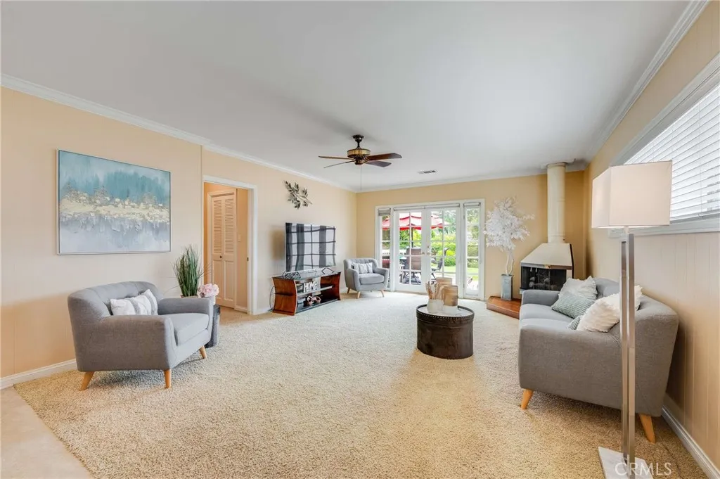 Family room flows into backyard