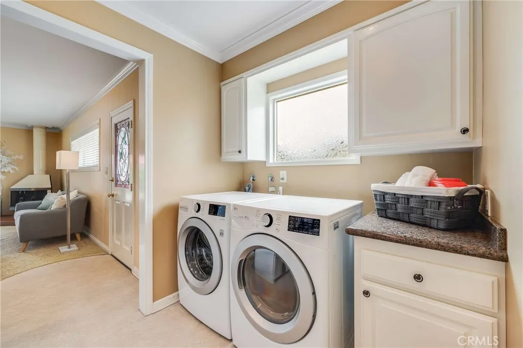 inside laundry area